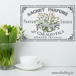 Sachet Parfume Vintage Stencil