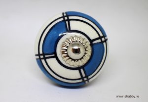 Blue Handpainted Knob
