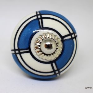 Blue Handpainted Knob