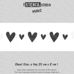 Stencil MiNis-Vintage Hearts Stencil