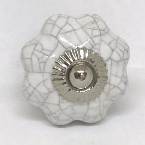 KOH00108 Shabby White Crackle Knob